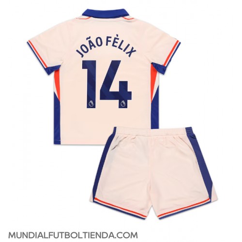 Camiseta Chelsea Joao Felix #14 Segunda Equipación Replica 2024-25 para niños mangas cortas (+ Pantalones cortos)